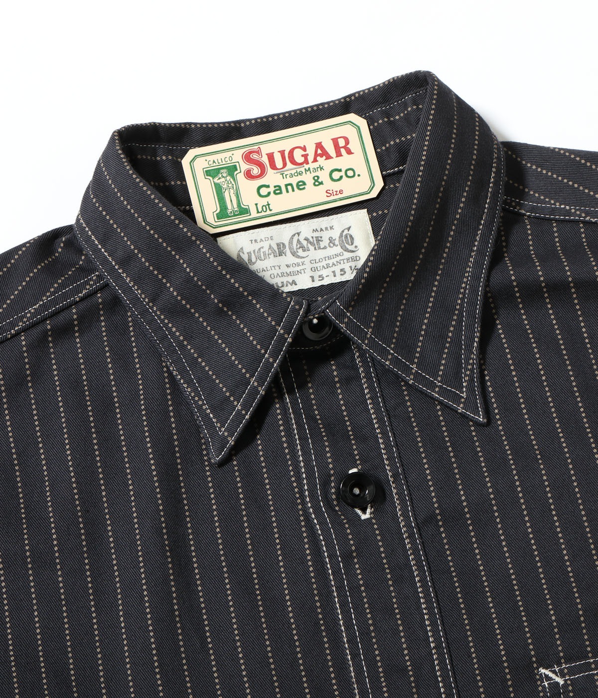 Lot No. SC29585 / FICTION ROMANCE 8.5oz. BLACK WABASH STRIPE WORK SHIRT