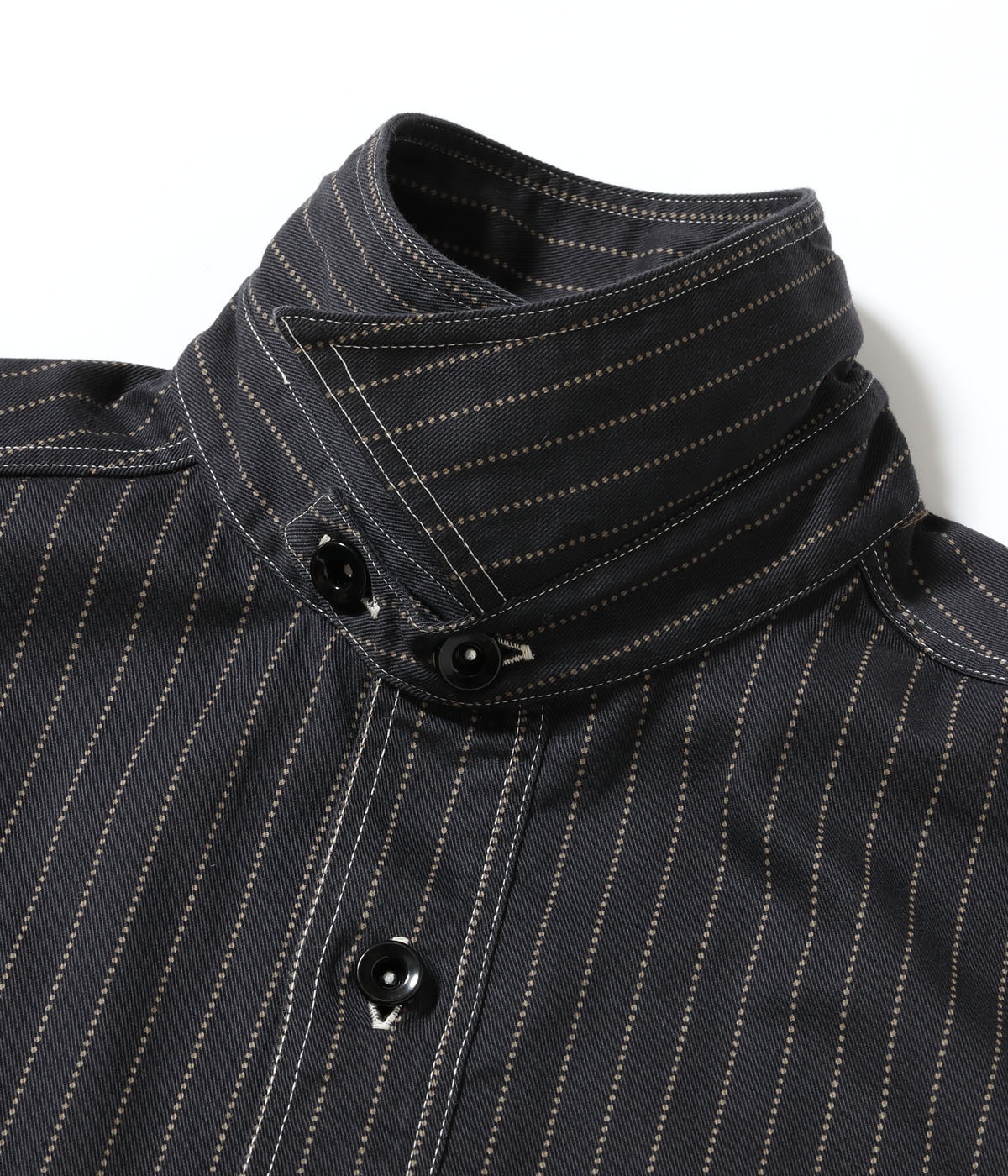 Lot No. SC29585 / FICTION ROMANCE 8.5oz. BLACK WABASH STRIPE WORK SHIRT