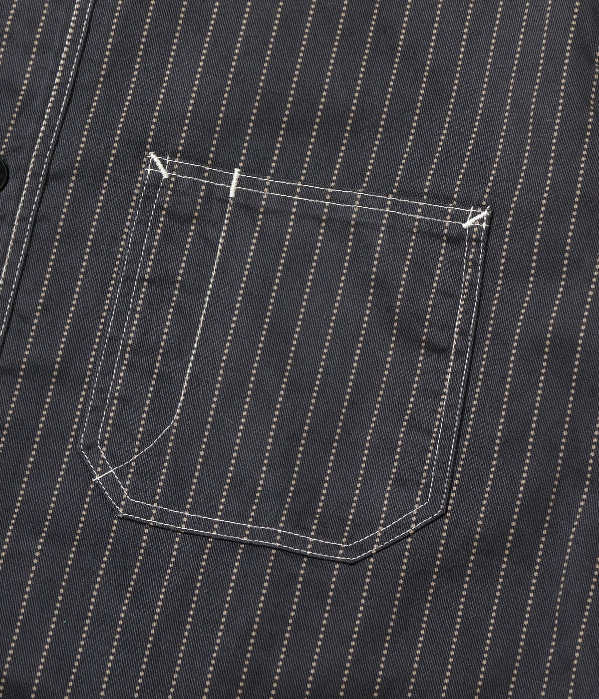 Lot No. SC29585 / FICTION ROMANCE 8.5oz. BLACK WABASH STRIPE WORK SHIRT