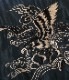 Lot No. TT15176-119 / Early 1950s Style Acetate Souvenir Jacket BLACK EAGLE  WHITE DRAGON (AGING MODEL)