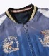 Lot No. TT15176-119 / Early 1950s Style Acetate Souvenir Jacket BLACK EAGLE  WHITE DRAGON (AGING MODEL)