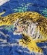 Lot No. TT15198-145 / Early 1950s Style Acetate �� Quilt Souvenir Jacket ��KOSHO & CO.�� Special Edition ��JAPAN MAP�� �� ��TIGER PRINT��