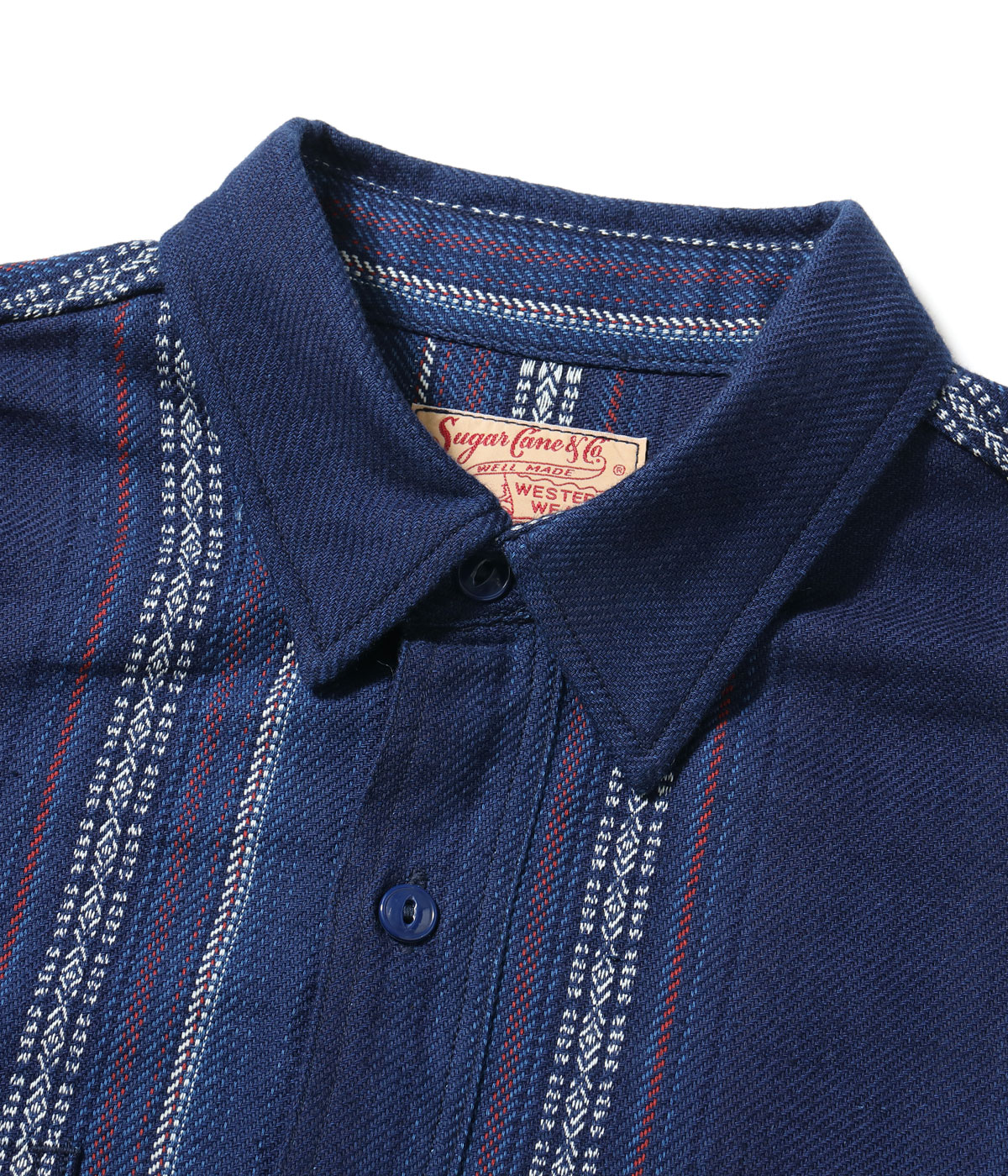 Lot No. SC29579 / NATIVE AMERICAN INDIGO DOBBY WORK SHIRT
