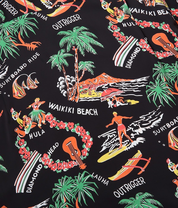 Lot No. SS38578 / RAYON HAWAIIAN SHIRT ��SOUTHSEA TRIP��