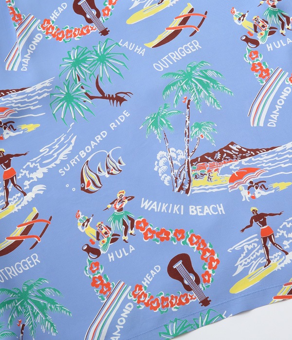Lot No. SS38578 / RAYON HAWAIIAN SHIRT ��SOUTHSEA TRIP��