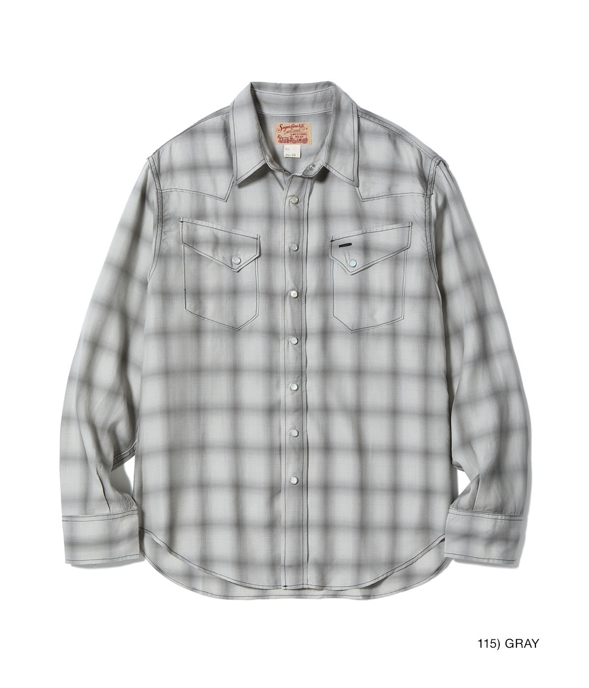 Lot No. SC29688 / OMBRE CHECK WESTERN SHIRT