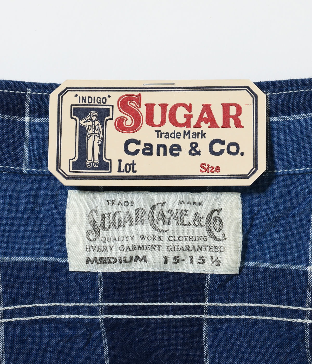 Lot No. SC39733 / FICTION ROMANCE 5oz. INDIGO CHECK WORK SHIRT