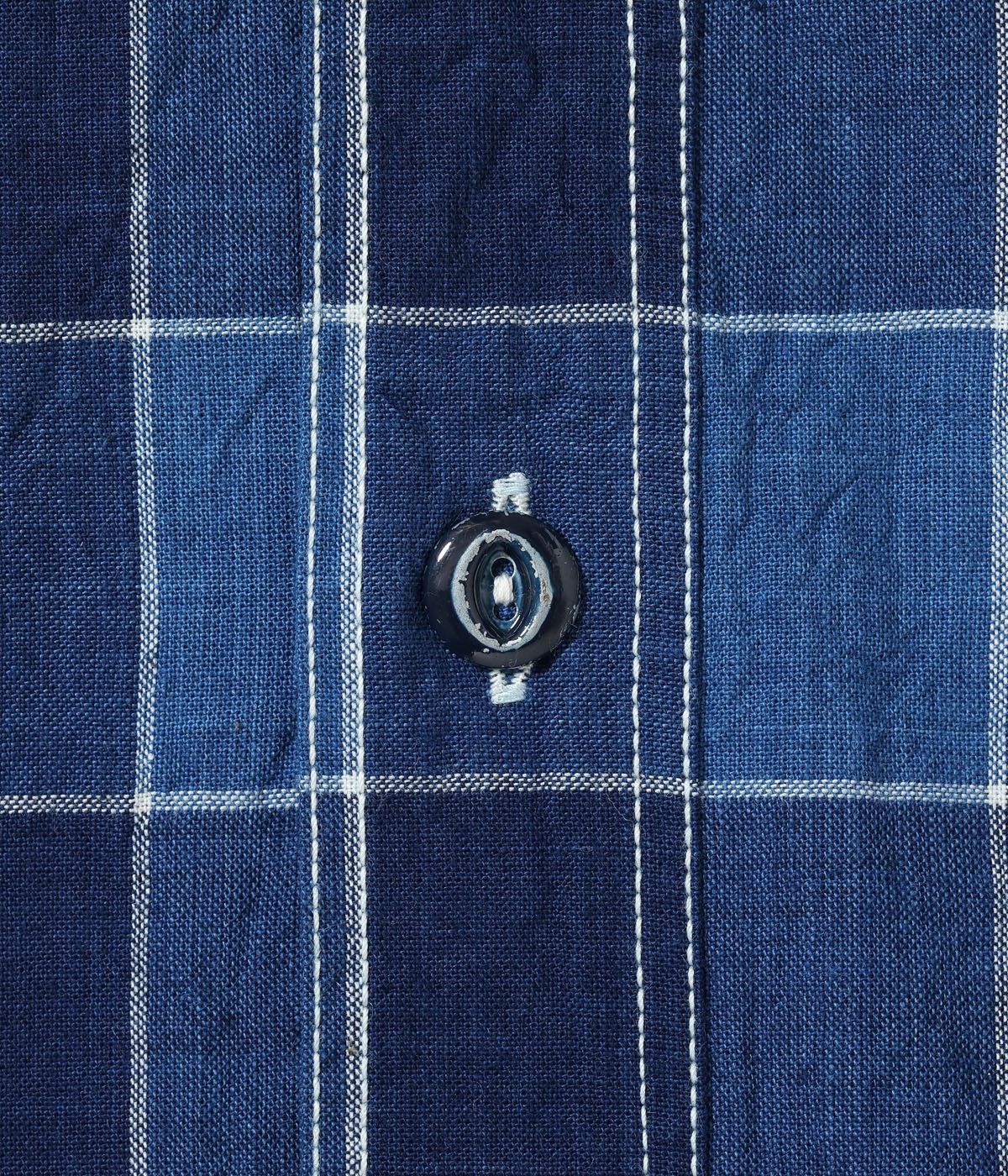 Lot No. SC39733 / FICTION ROMANCE 5oz. INDIGO CHECK WORK SHIRT