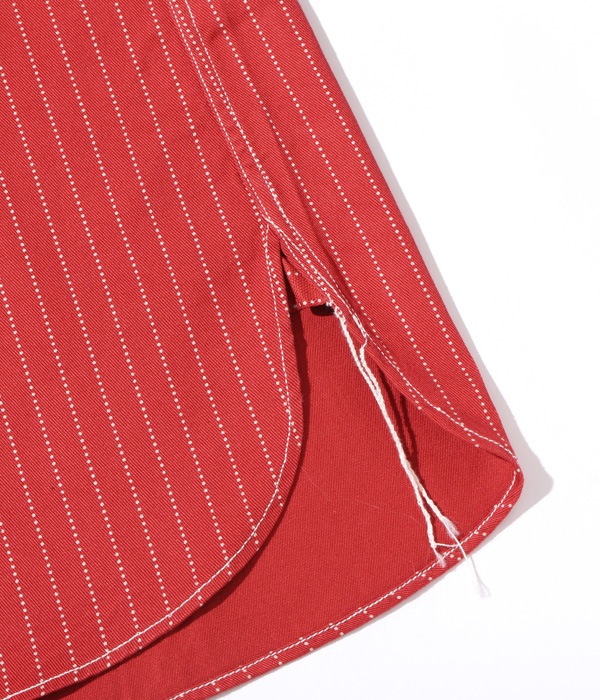 Lot No. SC38452 / FICTION ROMANCE 8.5oz. RED WABASH STRIPE WORK SHIRT (SHORT SLEEVE)