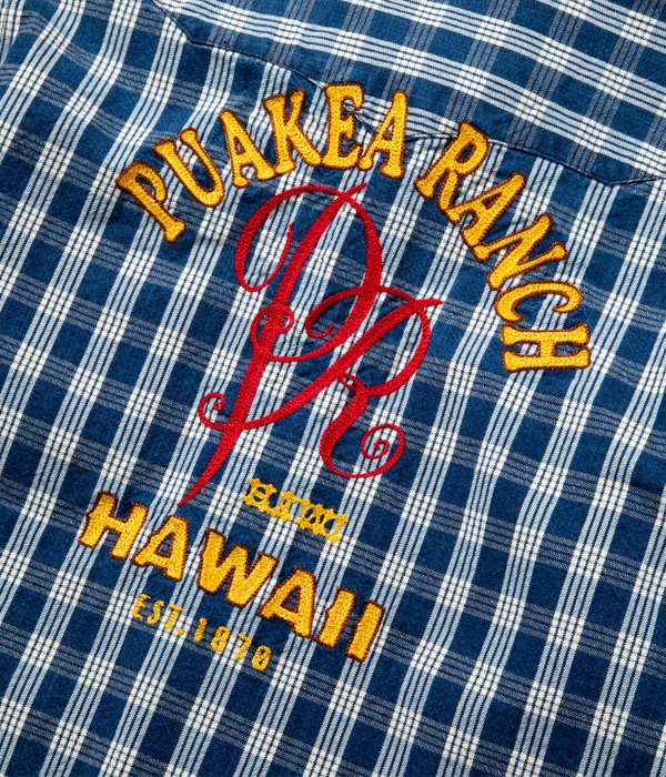 Lot No. US28520 / UNION SUPPLY 10oz. PALAKA CHECK WESTERN SHIRT with EMBROIDERED
