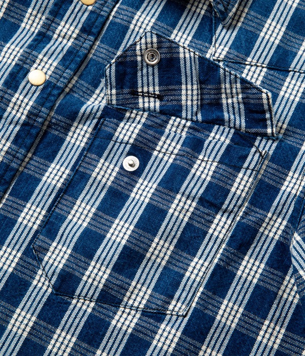 Lot No. US28520 / UNION SUPPLY 10oz. PALAKA CHECK WESTERN SHIRT with EMBROIDERED