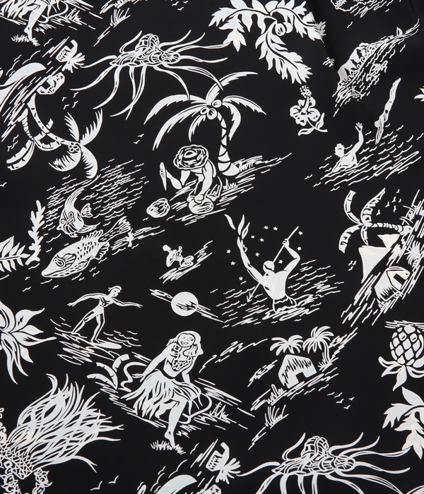 Lot No. SS38580 / RAYON HAWAIIAN SHIRT ��HISTORY OF PARADISE��