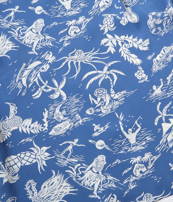 Lot No. SS38580 / RAYON HAWAIIAN SHIRT ��HISTORY OF PARADISE��