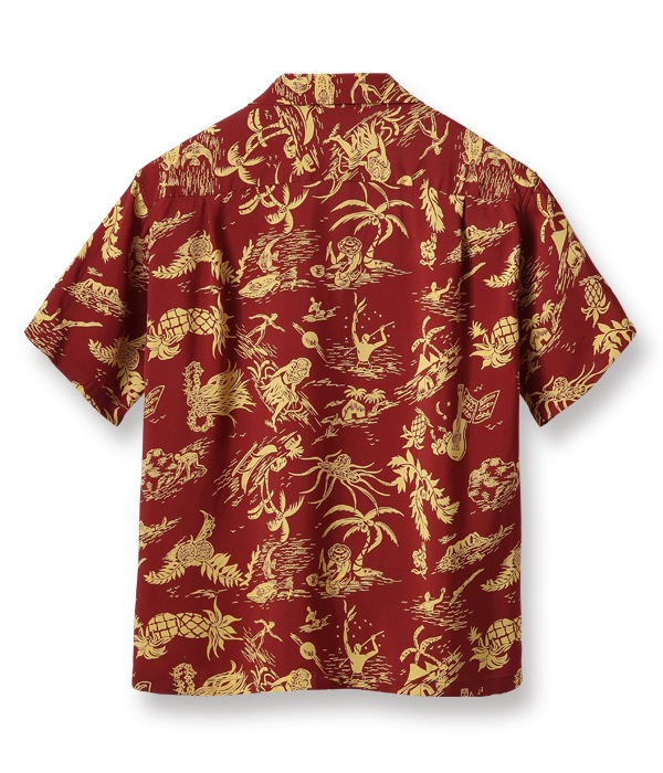 Lot No. SS38580 / RAYON HAWAIIAN SHIRT ��HISTORY OF PARADISE��