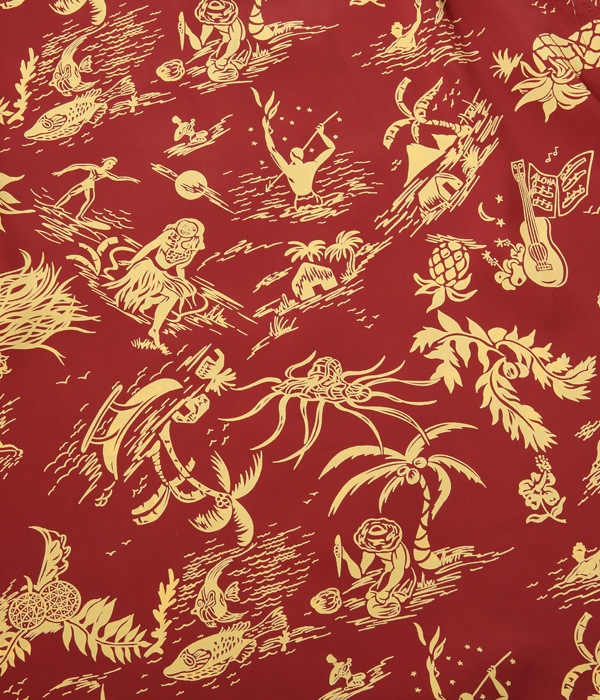 Lot No. SS38580 / RAYON HAWAIIAN SHIRT ��HISTORY OF PARADISE��