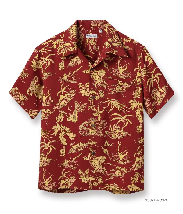 Lot No. SS38580 / RAYON HAWAIIAN SHIRT HISTORY OF PARADISE