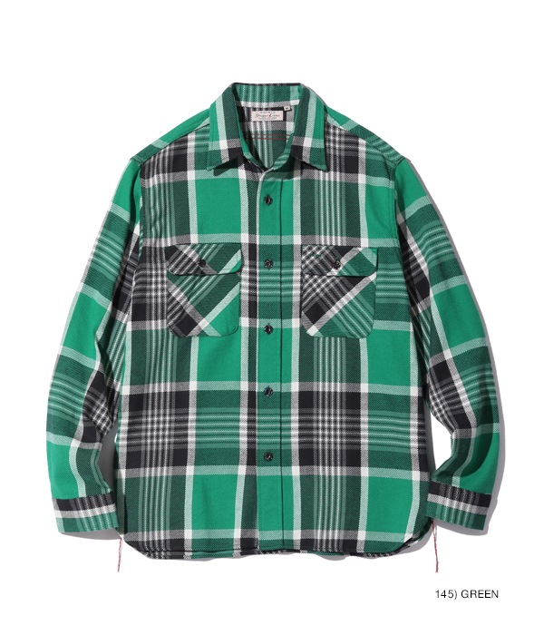 Lot No. SC29157 / FICTION ROMANCE TWILL CHECK WORK SHIRTS