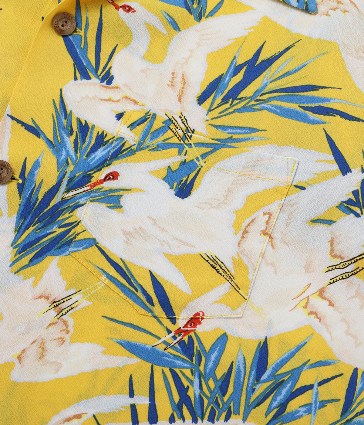 Lot No. SS39222 / RAYON HAWAIIAN SHIRT ��WHITE EGRET��