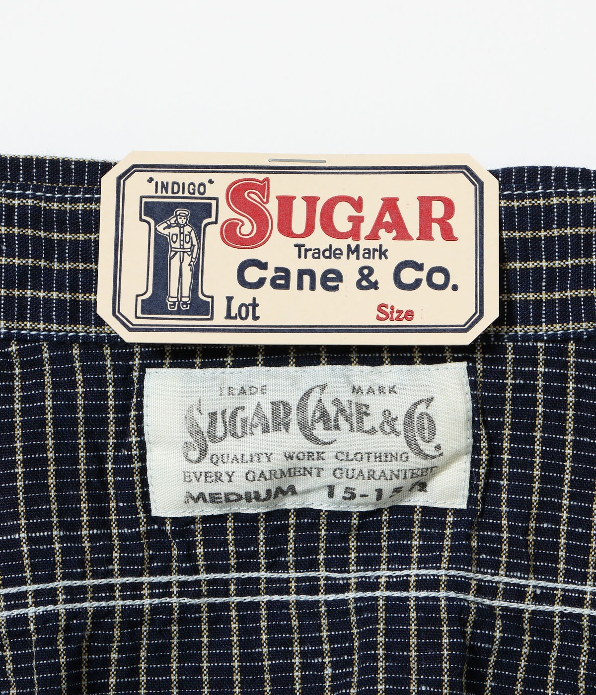 Lot No. SC39734 / FICTION ROMANCE 5.25oz. INDIGO CHECK WORK SHIRT