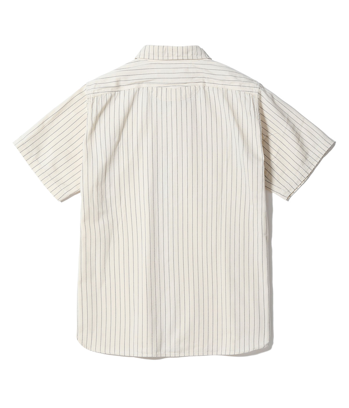 Lot No. SC37275 / FICTION ROMANCE 8.5oz. WHITE WABASH STRIPE WORK SHIRT (SHORT SLEEVE)