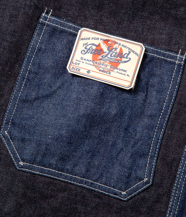 Lot No. FL02656 / FREE LAND 12oz. BLUE DENIM WORK APRON