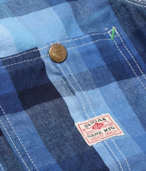 Lot No. SC15295 / 10oz. INDIGO GRADATION CHECK WORK COAT