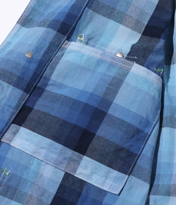 Lot No. SC15295 / 10oz. INDIGO GRADATION CHECK WORK COAT