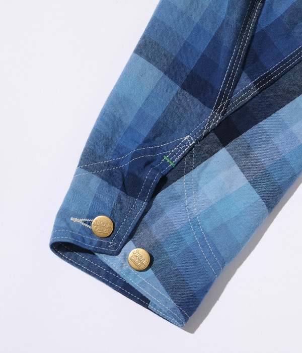 Lot No. SC15295 / 10oz. INDIGO GRADATION CHECK WORK COAT