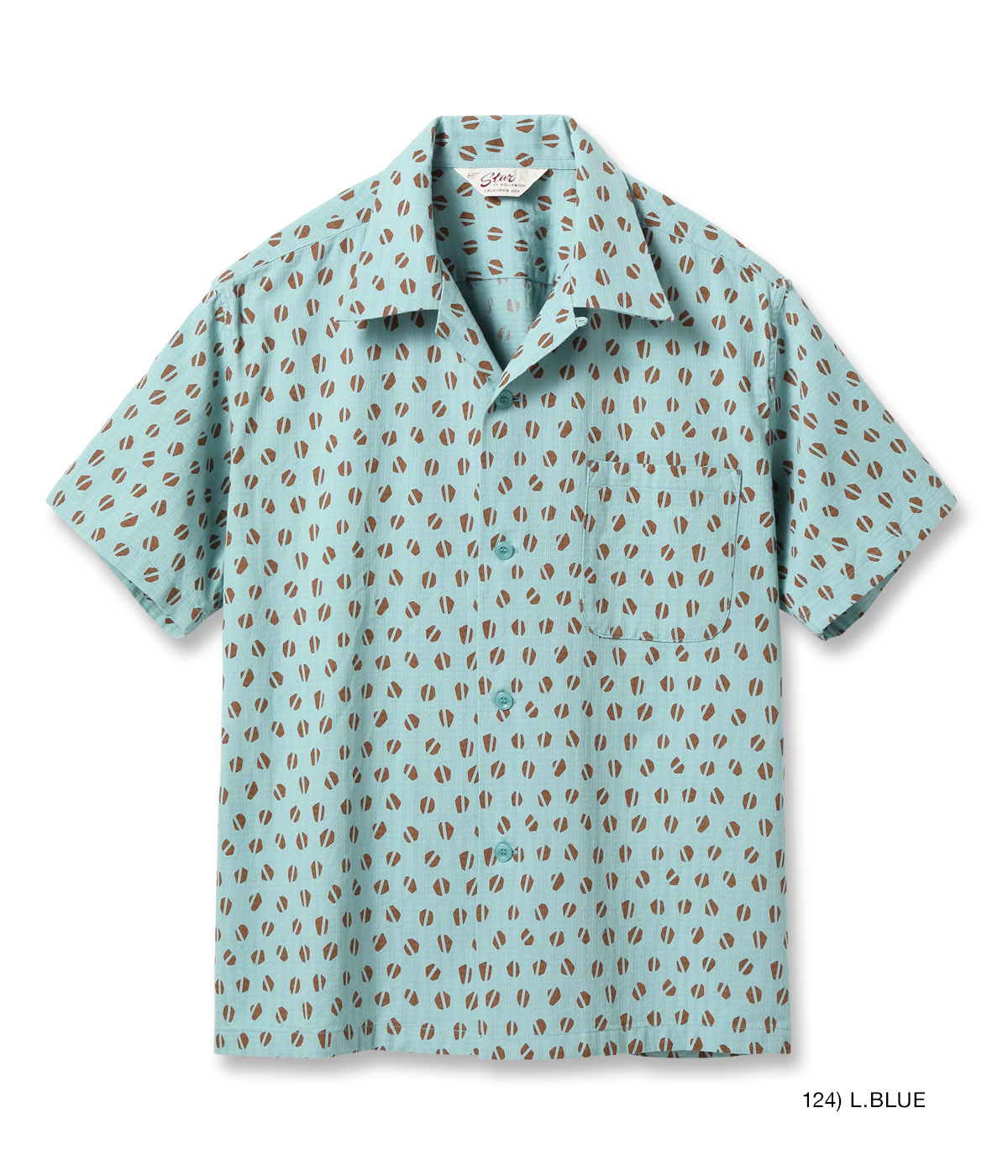 Lot No. SH39498 / DOBBY COTTON OPEN SHIRT BLUE MOUNTAIN