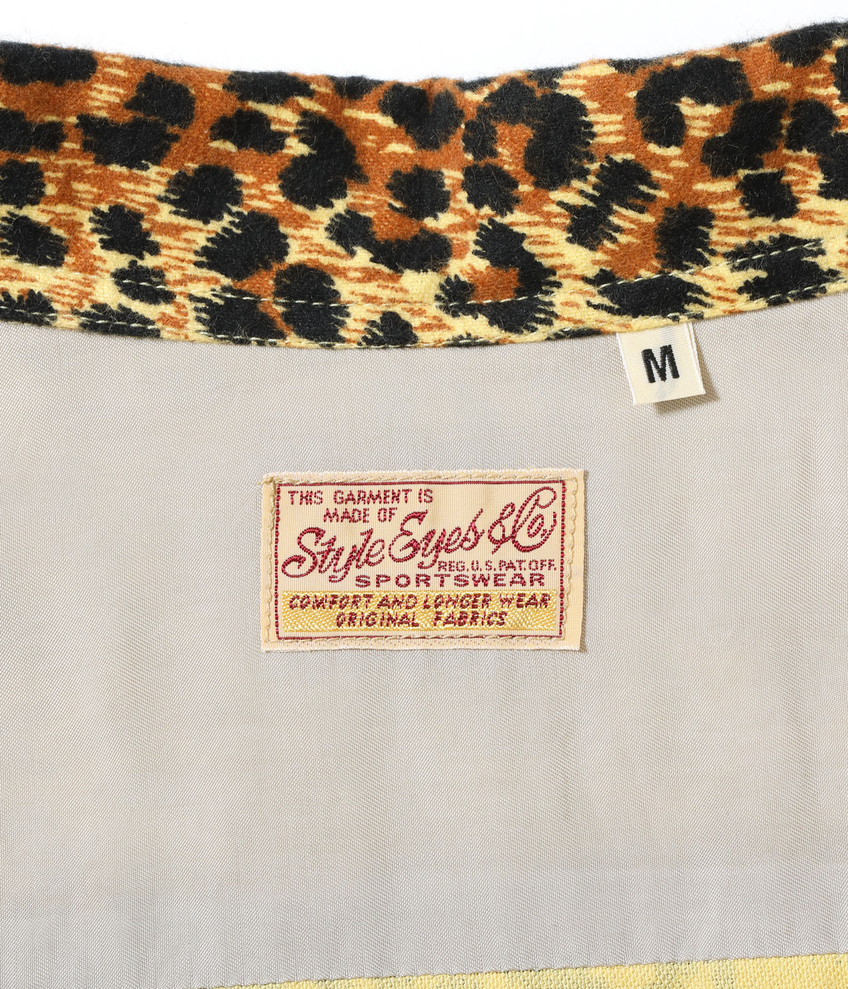 Lot No. SE29575 / Mid 1950s Style Flannel Sports Shirt ��LEOPARD��