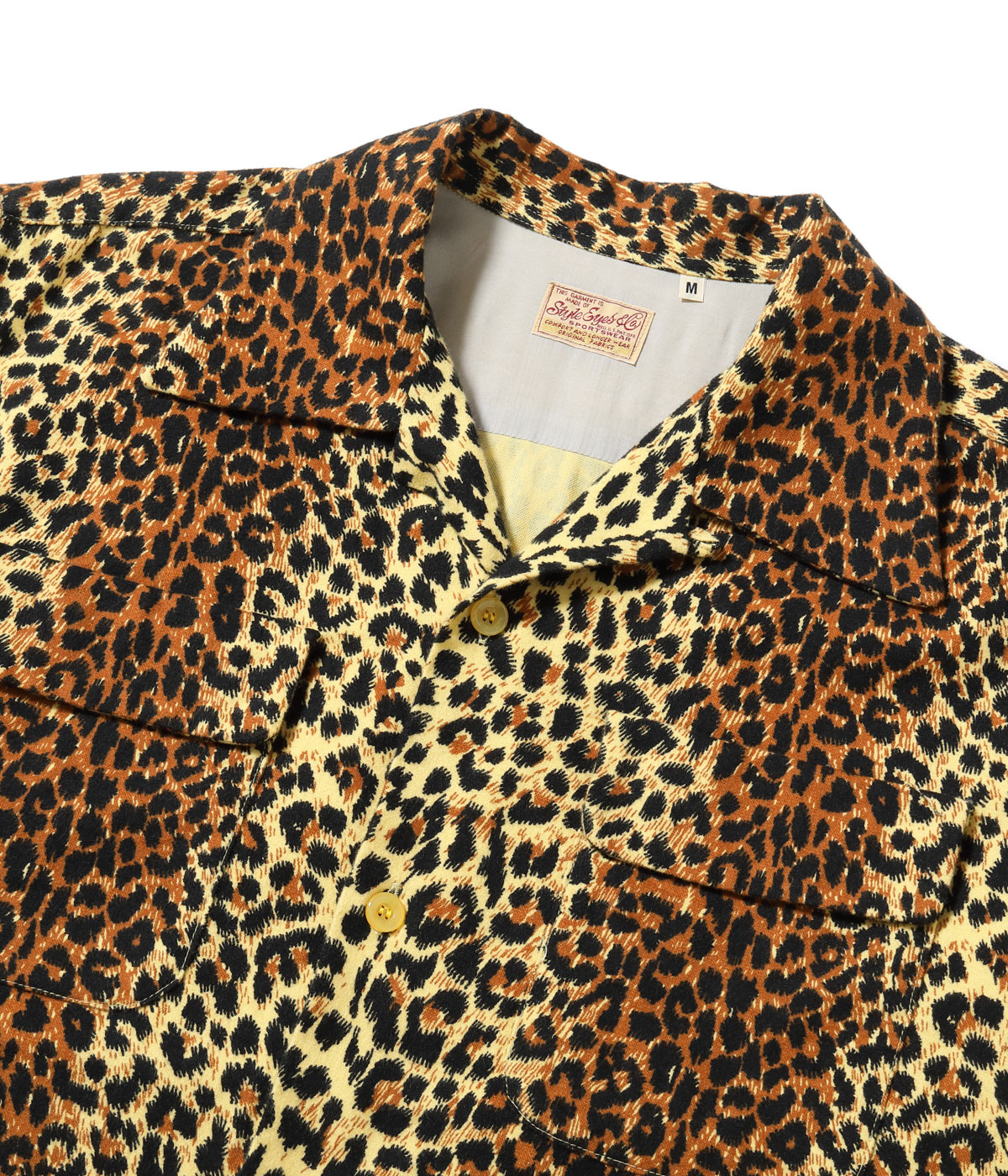 Lot No. SE29575 / Mid 1950s Style Flannel Sports Shirt ��LEOPARD��