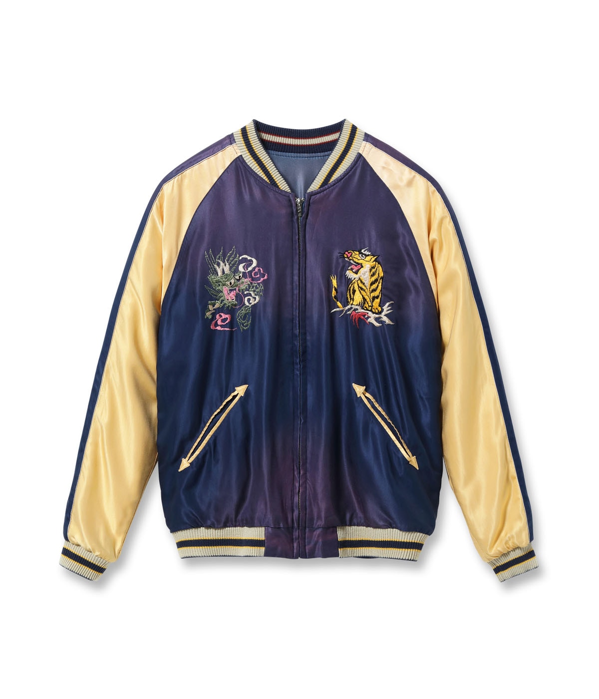 Lot No. TT15907-125 / Early 1950s Style Acetate Souvenir Jacket ��EAGLE & DRAGON�� �� ��JAPAN MAP�� (AGING MODEL)