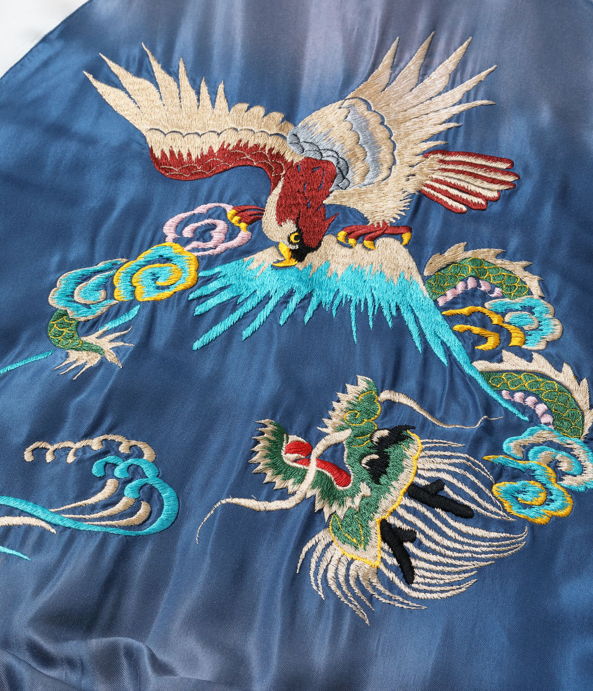 Lot No. TT15907-125 / Early 1950s Style Acetate Souvenir Jacket ��EAGLE & DRAGON�� �� ��JAPAN MAP�� (AGING MODEL)