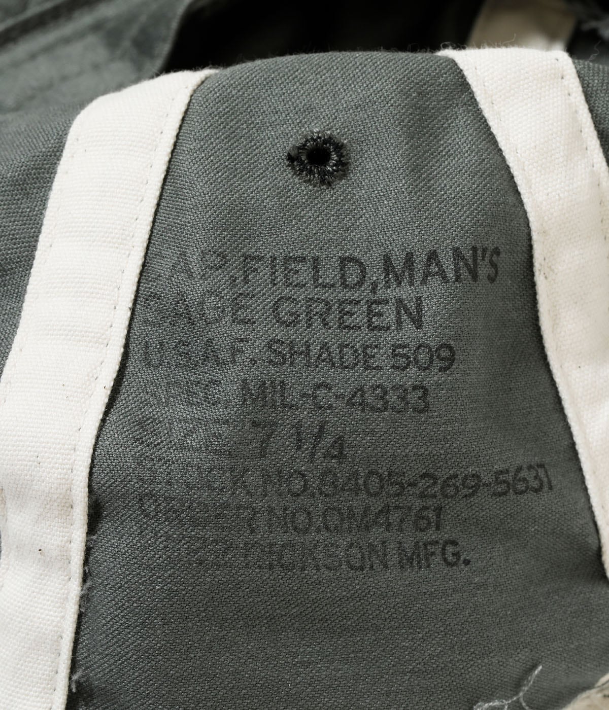 Lot No. BR02881 / CAP, FIELD, MAN'S SAGE GREEN