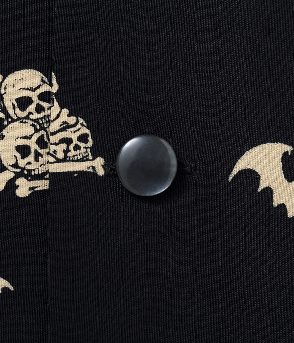 Lot No. SH38622 / HIGH DENSITY RAYON OPEN SHIRT ��THE SKELETONES�� by VINCE RAY