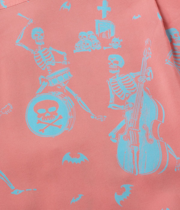 Lot No. SH38622 / HIGH DENSITY RAYON OPEN SHIRT ��THE SKELETONES�� by VINCE RAY