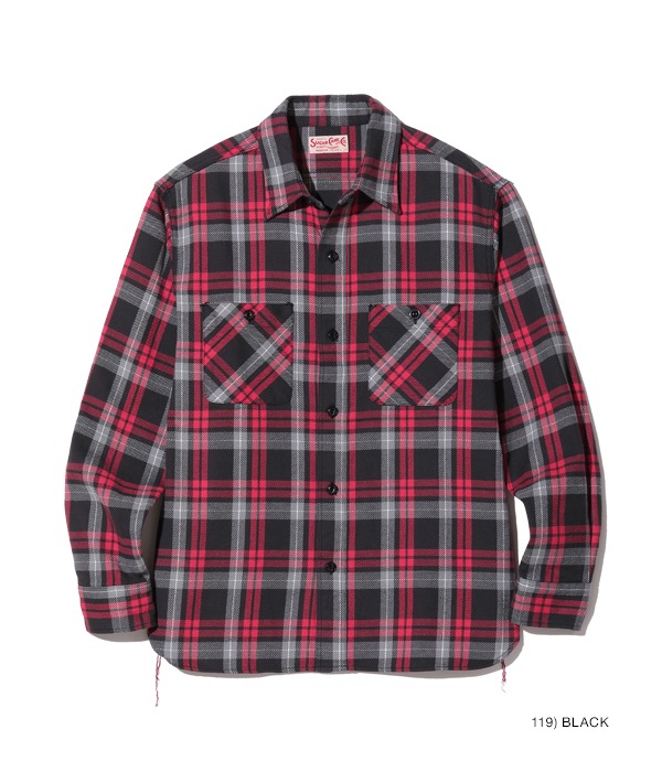 Lot No. SC28960 / TWILL CHECK WORK SHIRT SUGAR CANE,SUGAR CANE