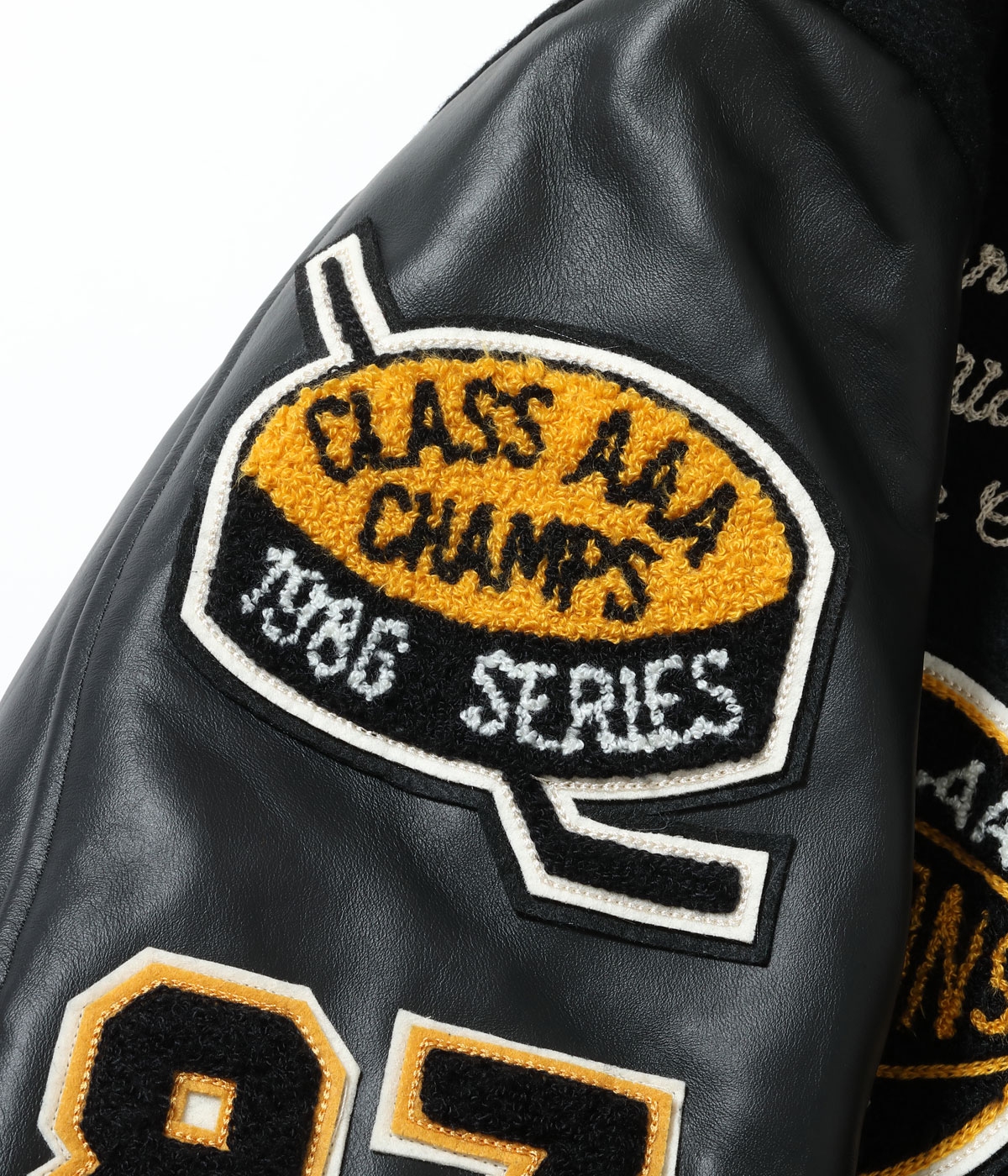 Lot No. WV15605-119 / 30oz. WOOL MELTON AWARD JACKET MAVERICKS (BLACK)