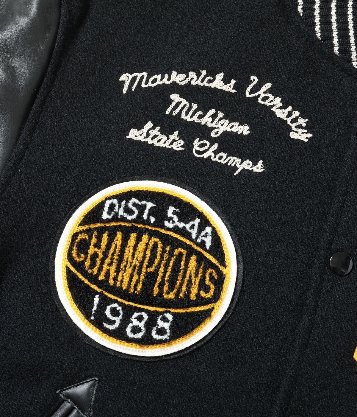 Lot No. WV15605-119 / 30oz. WOOL MELTON AWARD JACKET MAVERICKS (BLACK)