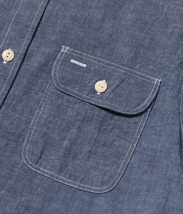 Lot No. SC37941 / BLUE CHAMBRAY WORK SHIRT (SHORT SLEEVE)