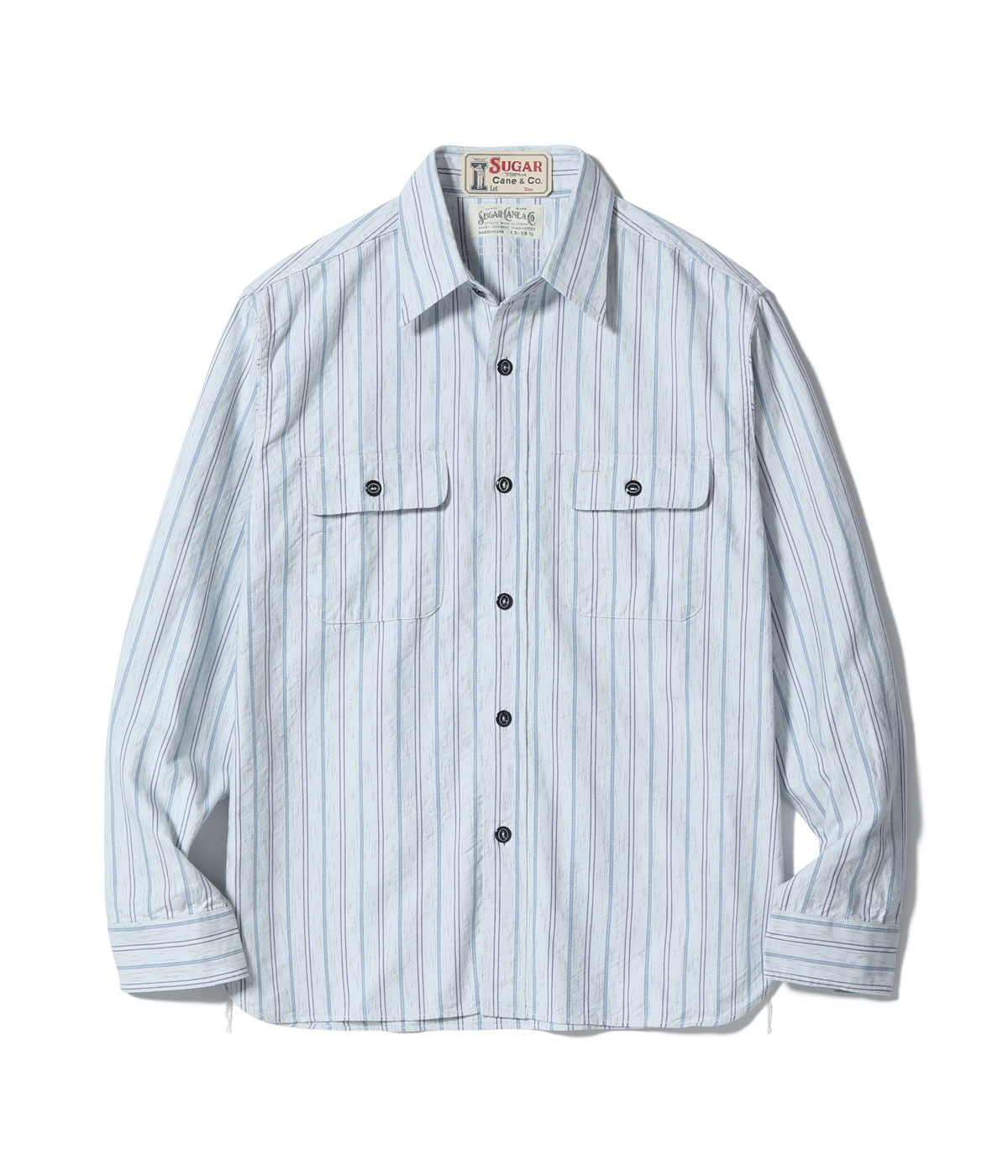 Lot No. SC29671 / FICTION ROMANCE 6oz. INDIGO STRIPE WORK SHIRT