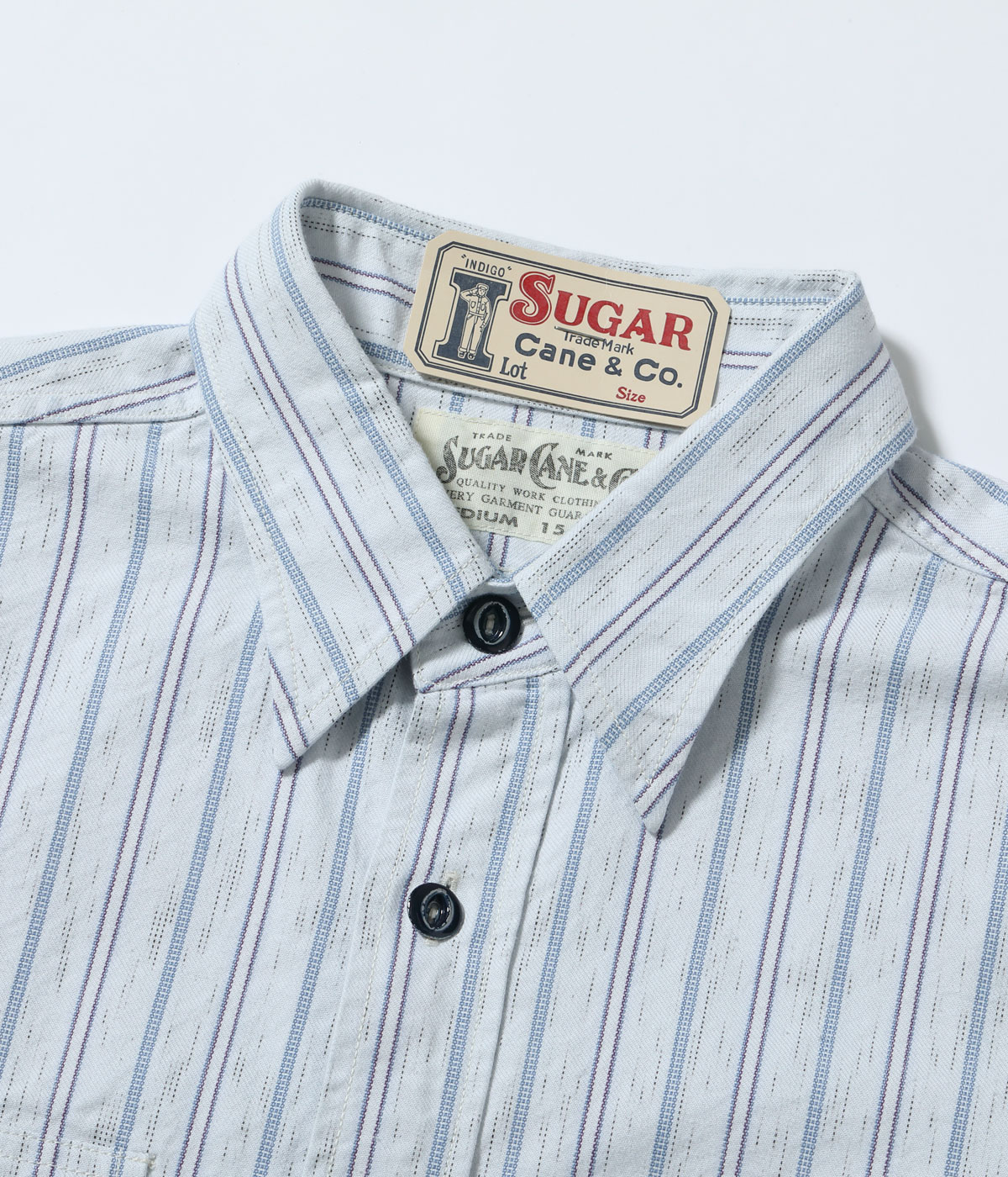Lot No. SC29671 / FICTION ROMANCE 6oz. INDIGO STRIPE WORK SHIRT