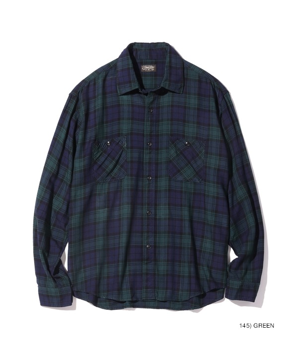 Lot No. SC29107 / RAYON TWILL CHECK WORK SHIRT