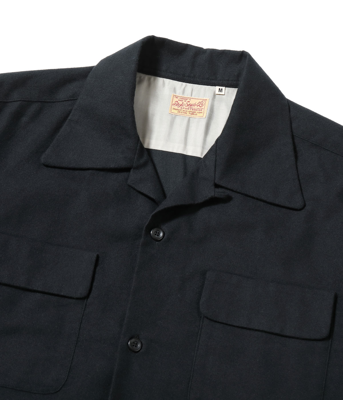 Lot No. SE29577 / Mid 1950s Style Flannel Sports Shirt ��PLAIN��