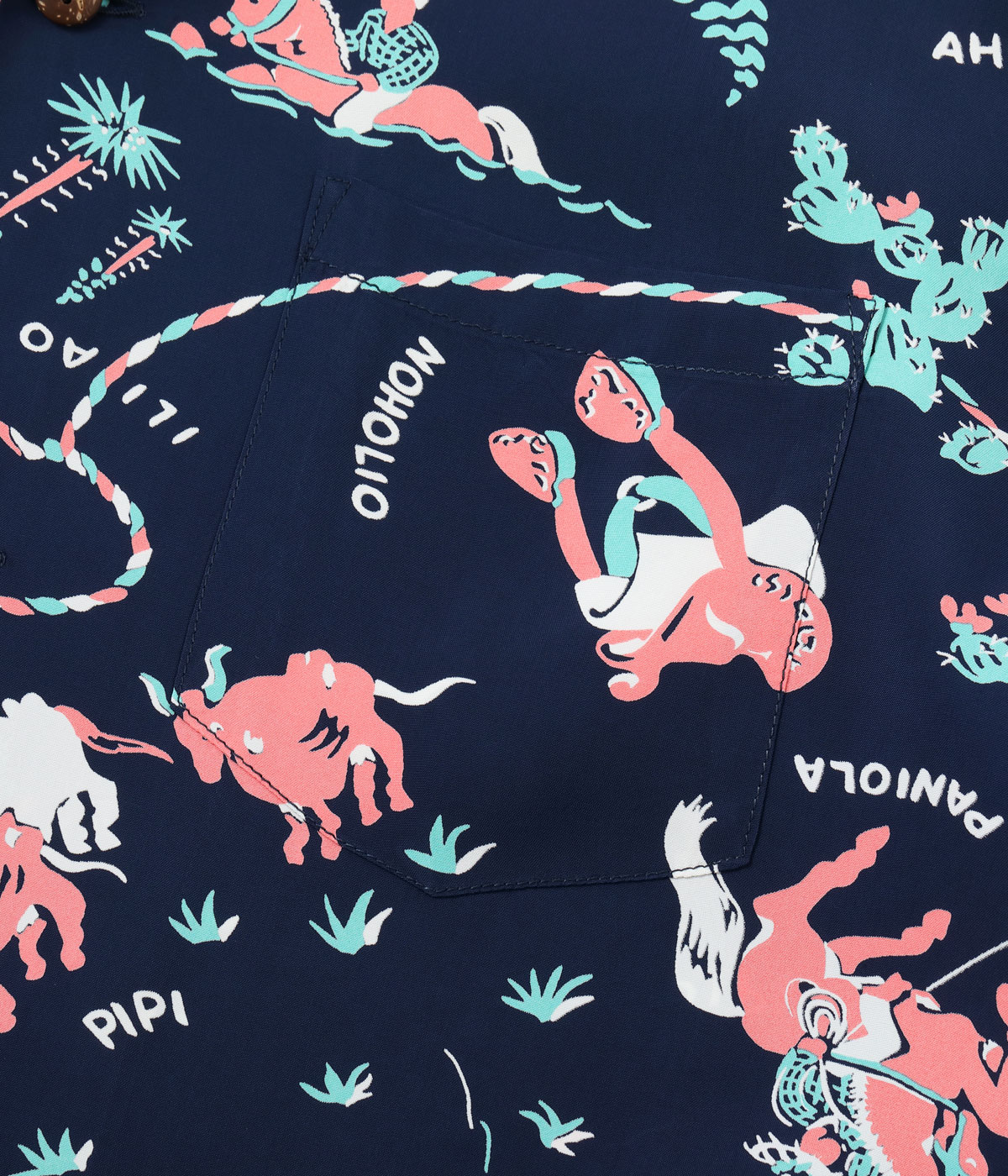 Lot No. SS39420 / RAYON HAWAIIAN SHIRT ��PANIOLA TOWN��