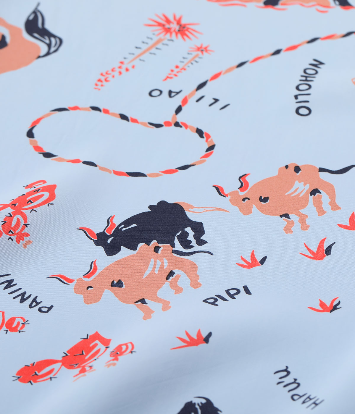 Lot No. SS39420 / RAYON HAWAIIAN SHIRT ��PANIOLA TOWN��