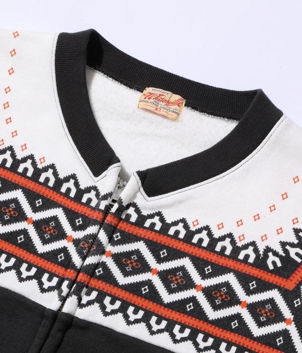 Lot No. WV69267 / SNOW PATTERN ZIP SWEAT SHIRT