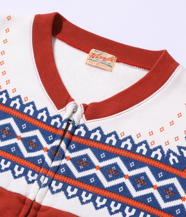 Lot No. WV69267 / SNOW PATTERN ZIP SWEAT SHIRT