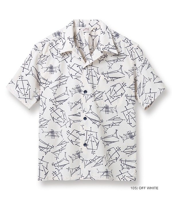 Lot No. SH38631 / BROAD COTTON OPEN SHIRT ATOMIC INSTRUMENTALS
