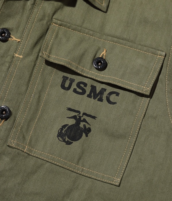 Lot No. BR15123 / U.S. MARINE CORPS M-1944 HERRINGBONE UTILITY JACKET